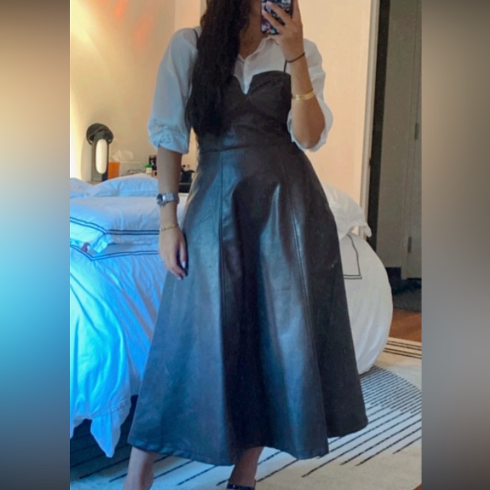 Brown Leather Dress